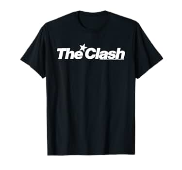 Amazon.com: The Clash - White Star Logo T-Shirt : Clothing